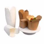 Leak and Grease Resistant Takeout Noodle Fried Rice Food Kraft Paper Take Out Box Container Paper Noodle Box