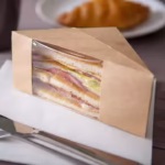 サンドイッチテイクアウトパッケージ用のカスタムハンドメイド三角形クラフト紙箱 カスタマイズ可能なサンドイッチコンテナ - 画像 (4)