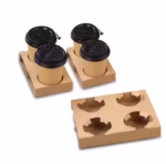 Lightweight and Durable Reinforced Base Stackable Heat-resistant, Anti-condensation, Anti-spill Kraft Paper Coffee Saucer