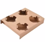 Lightweight and Durable Reinforced Base Stackable Heat-resistant, Anti-condensation, Anti-spill Kraft Paper Coffee Saucer - Image 4