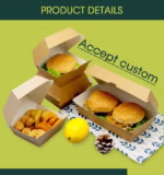 Ready Stock Disposal Food Package Micro Flute Burger Box Rigid Boxes Sandwich Paper Transparent Cake Paper Box Takeaway Accept - Image 2