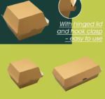 Ready Stock Disposal Food Package Micro Flute Burger Box Rigid Boxes Sandwich Paper Transparent Cake Paper Box Takeaway Accept - Image 3